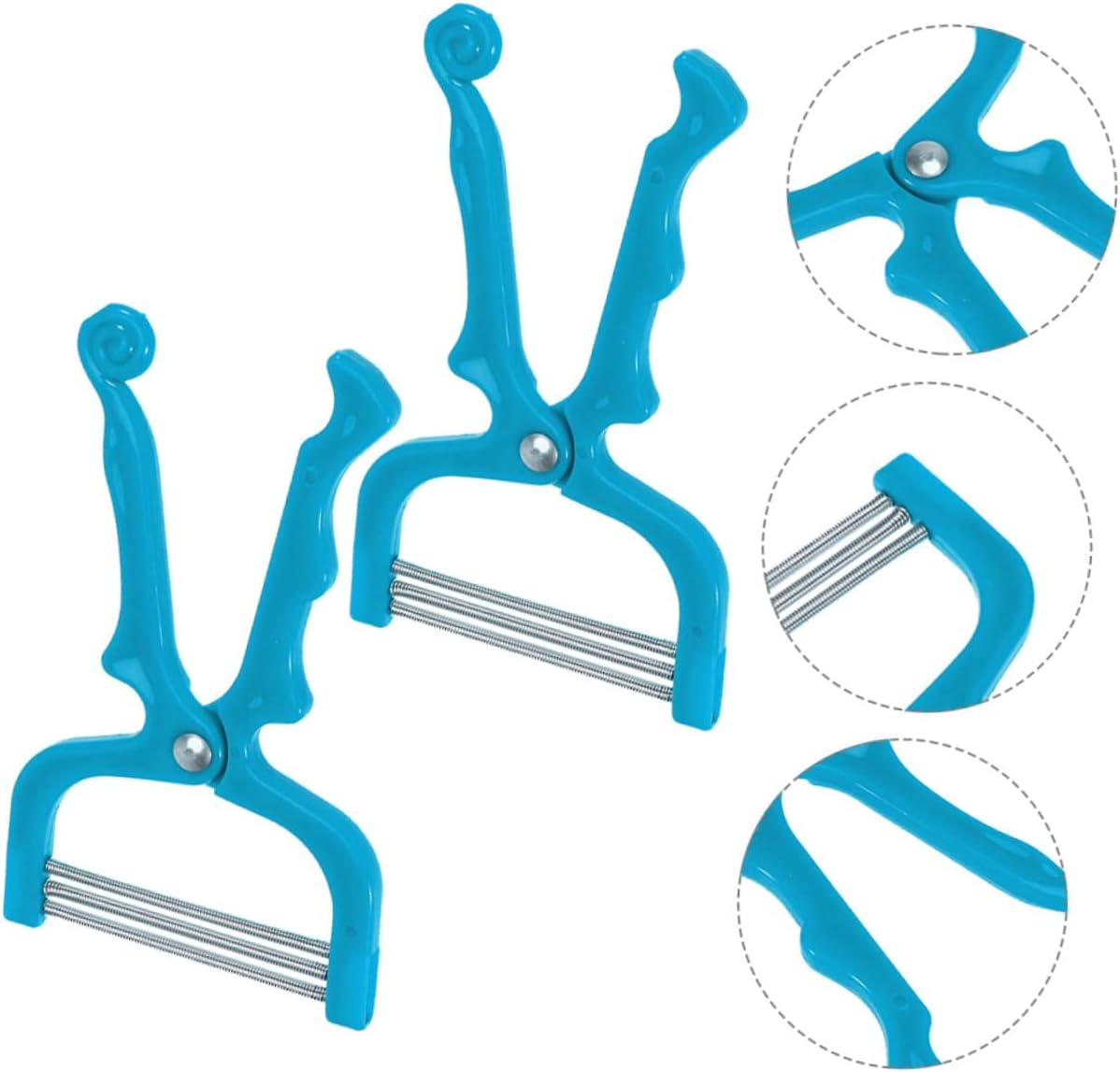 Healifty Epilator Facial Hair Remover Spring Upper Lip Chin Cheeks Neck Stainless Steel Hair Threader Tool for Women 2pcs Blue