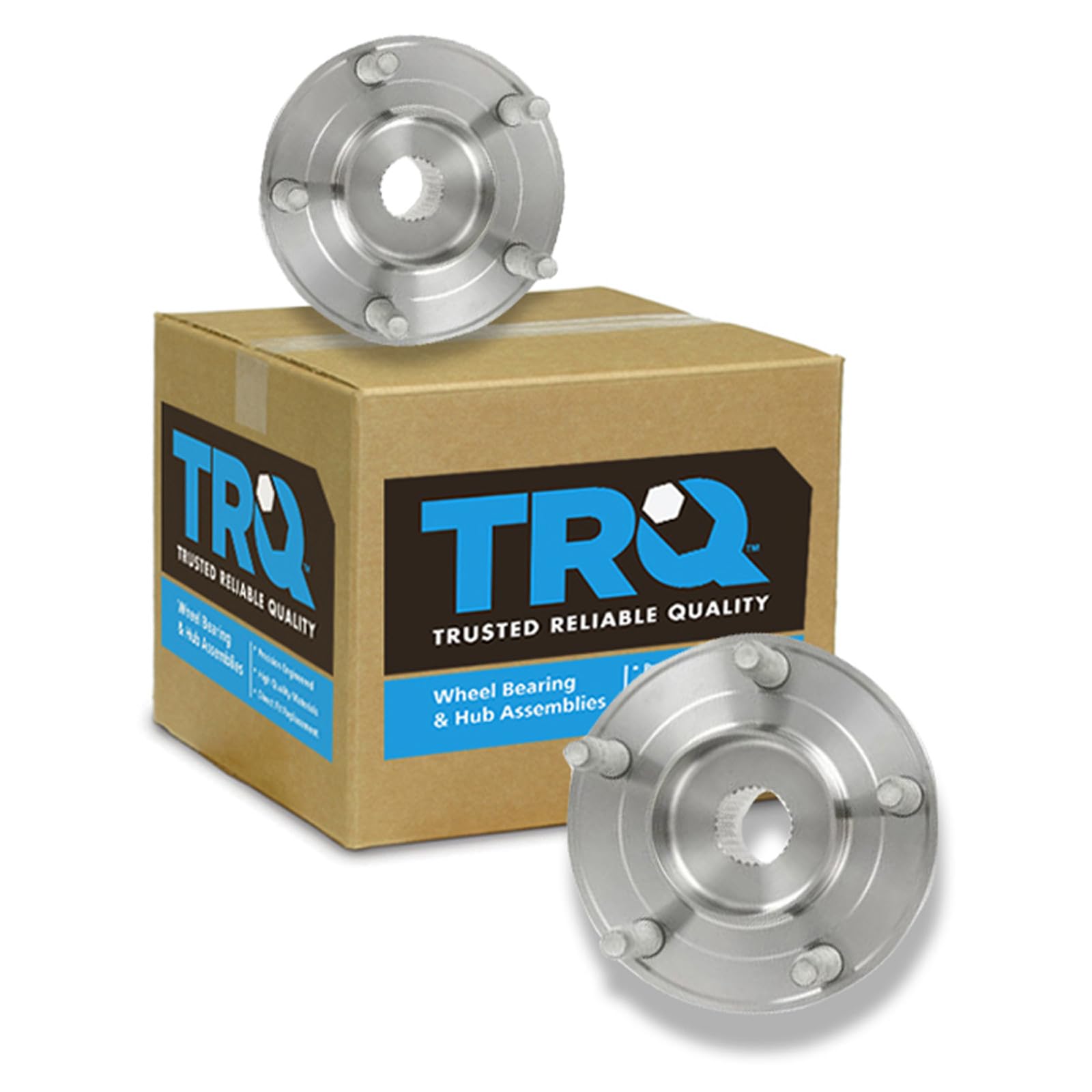 TRQ Rear Driver and Passenger Side Wheel Bearing and Hub Assembly Set 2