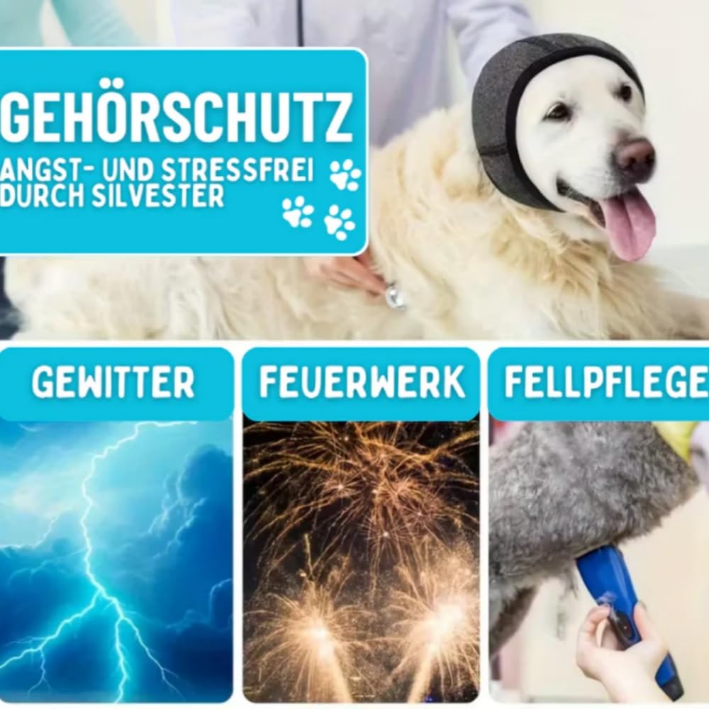 Produktbild von Silentwuff Hunde Gehörschutz, Gehörschutz Hund Silvester