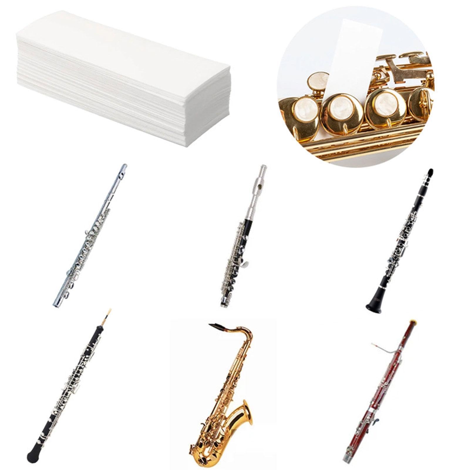 Carta Assorbente Per Sassofono E Clarinetto - 100 Fogli - Pulizia Strumenti A Fiato