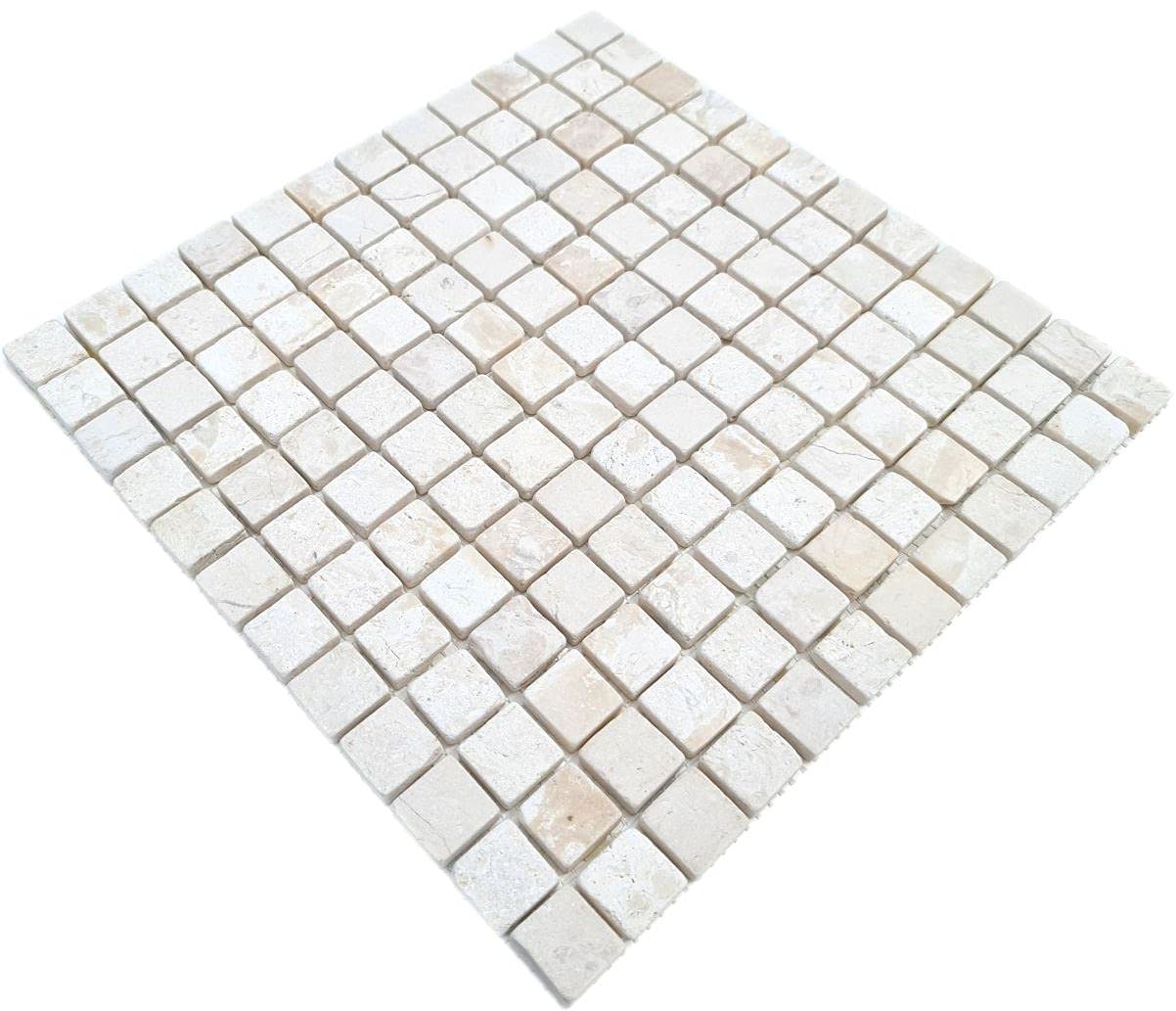 Piastrella a mosaico in marmo Thumbnail bianco