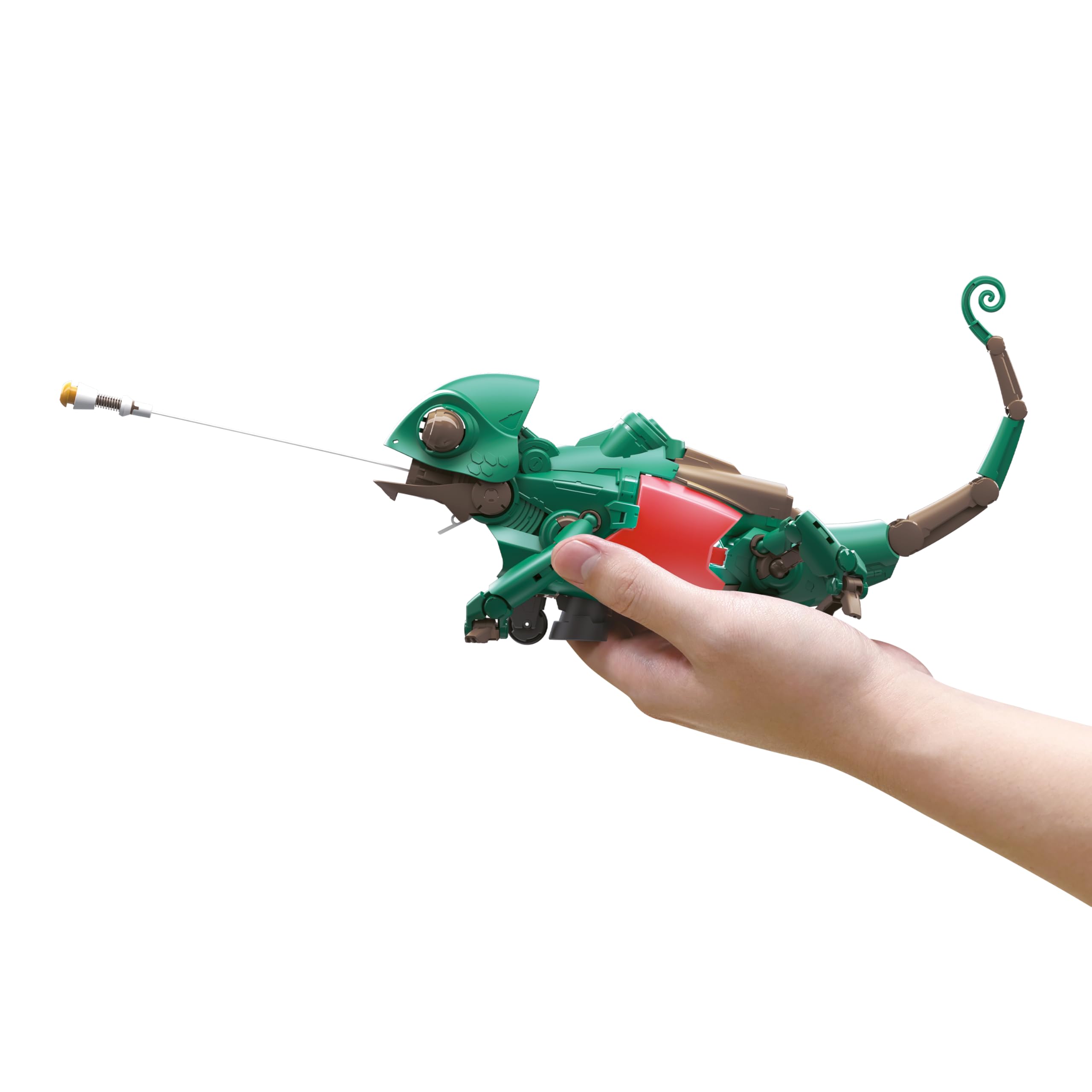 CONSTRUCT & CREATE Camaleonte Robotico Kit Costruzione, Experiment Set Reagisce ai Colori, Giocattolo STEM Codifica, Lingua Scattante, Robot Interattivo da Montare, Regalo Bambini 10+