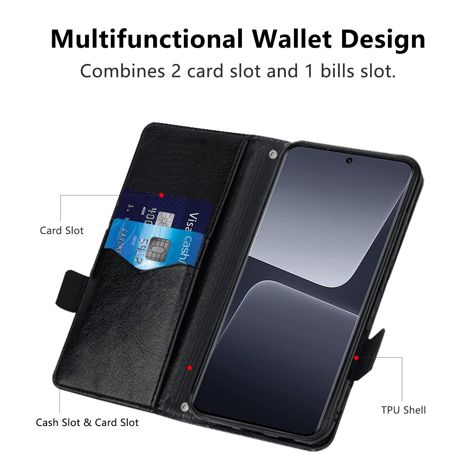Per Xiaomi 13 Ultra Custodia in pelle PU texture Antiurto