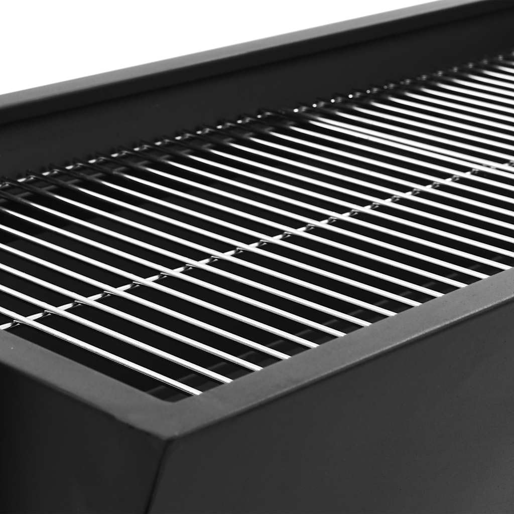 vidaXL Espetón de Asado/Barbacoa Eléctrica Parrilla de BBQ de Patio al Aire Libre Playa Camping Carbón Espaciosa de Acero Inoxidable