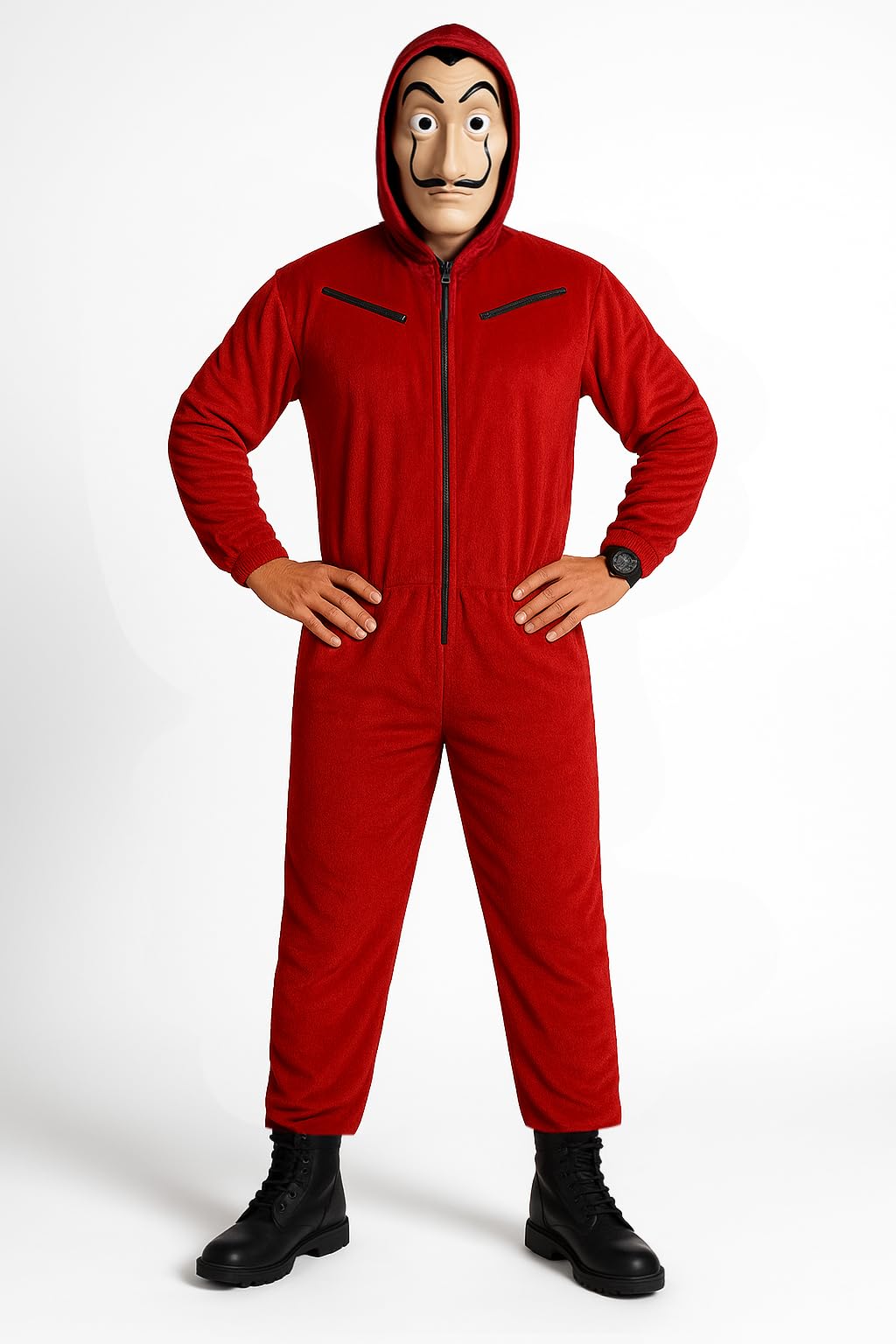 Mon-ey-Heist Red Jumpsuit with Hood - Cosplay Costume-image-30