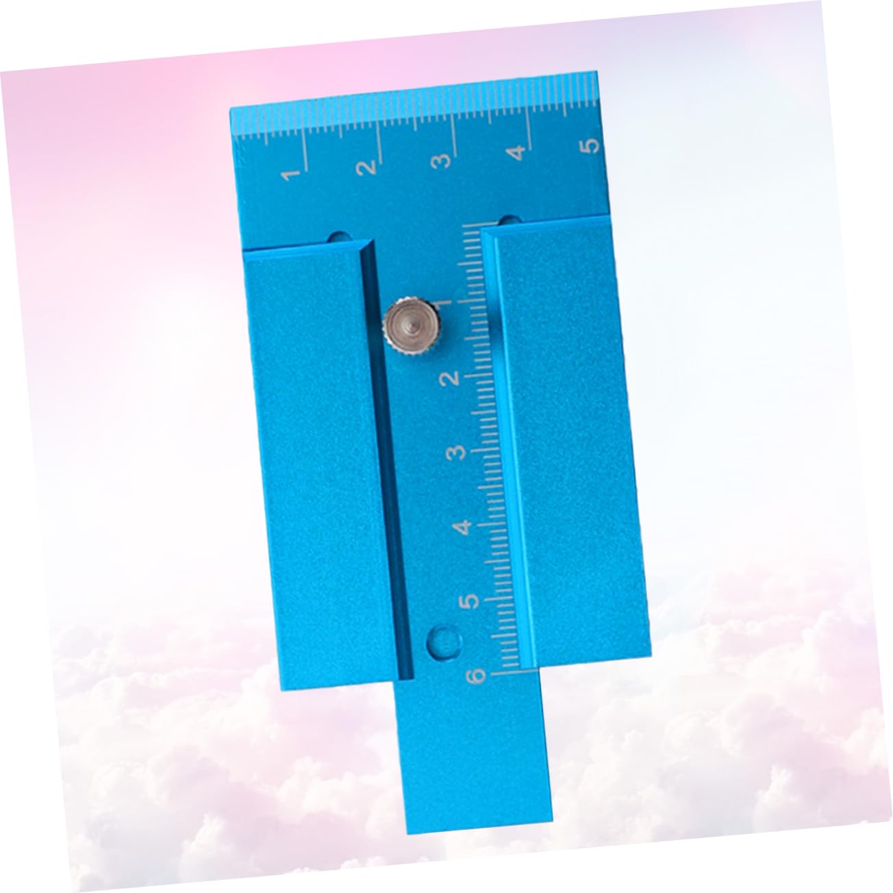 SHINEOFI 3 Piezas medidor de altura regla de altura de la mesa regla de a de carpintero de calibre de carpintería Sky-blue