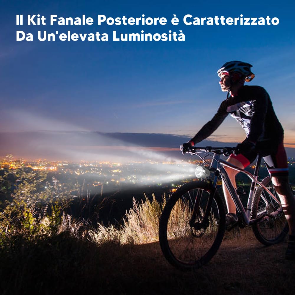 12V 6W Fanale Ovale per Bici Frontale,Luce Posteriore Che Genera Elettricità,Fanale Posteriore della,Dinamo del Generatore di Attrito del Fanale Posteriore della Bici Motorizzato della Bici
