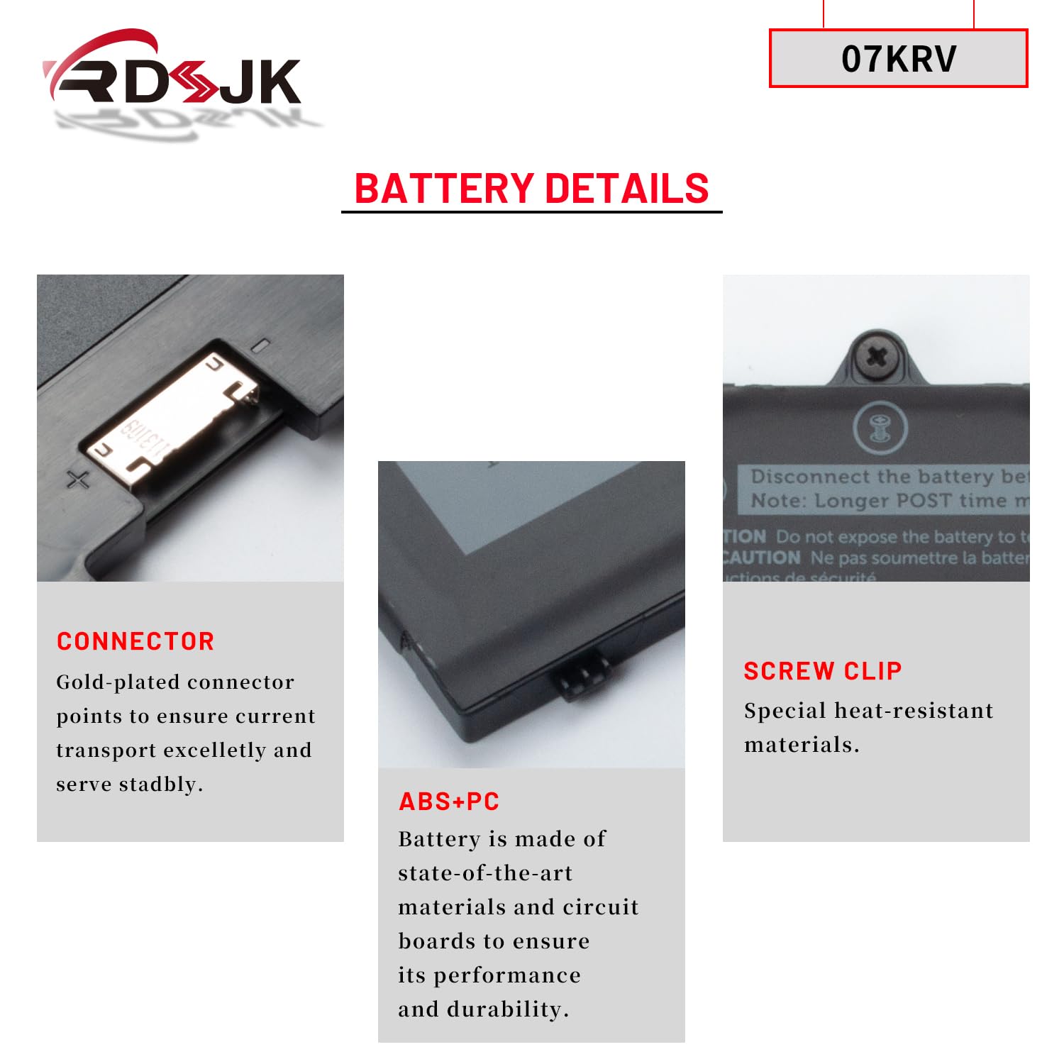 Amazon.com: 07KRV H4PVC Laptop Battery for Dell Latitude 5330 5430