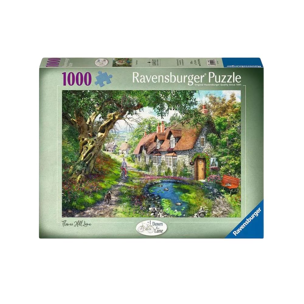 Flower Hill Lane Puzzle 1000 Piece Ravensburger Jigsaw No1 Down The Lane