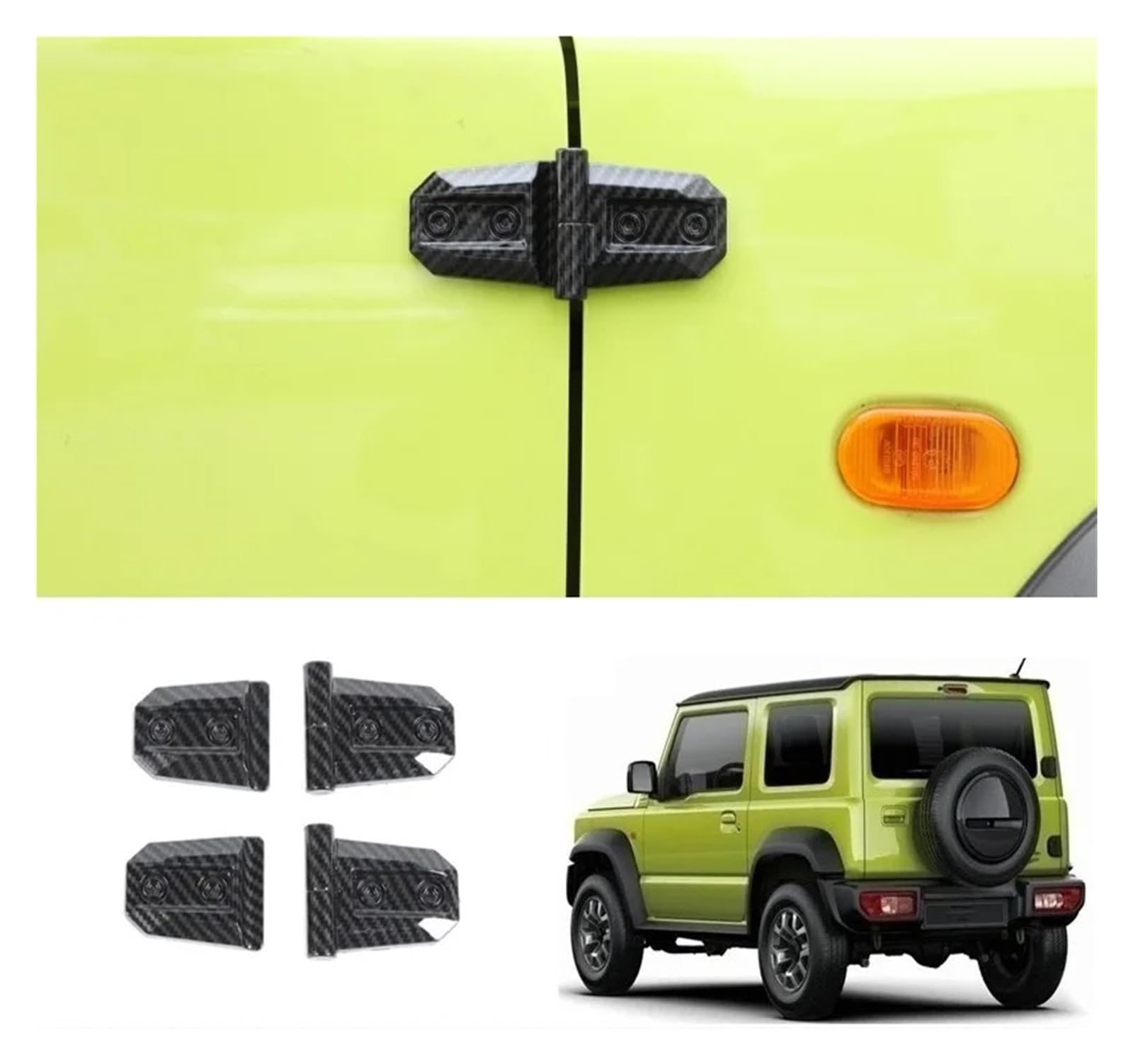 Innenraum-Zubehör Für Suzuki Jimny JB64/JB74 (2019–2025) – Heckscheiben-Heizdraht-Schutzabdeckung, Kohlefaser-Optik, ABS, 2 Stück