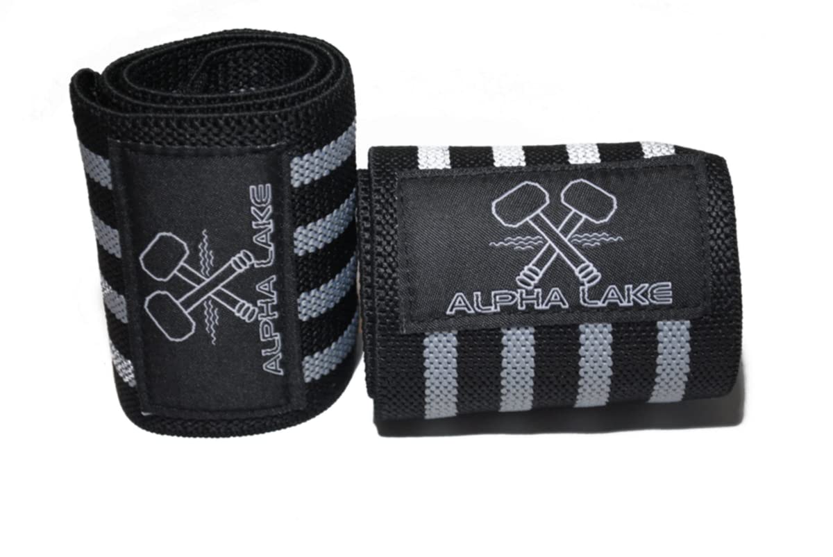 Alpha Lake Wrist Wraps 18 Inch with Thumb Loop For Weightlifting Men and Women 1 Pair