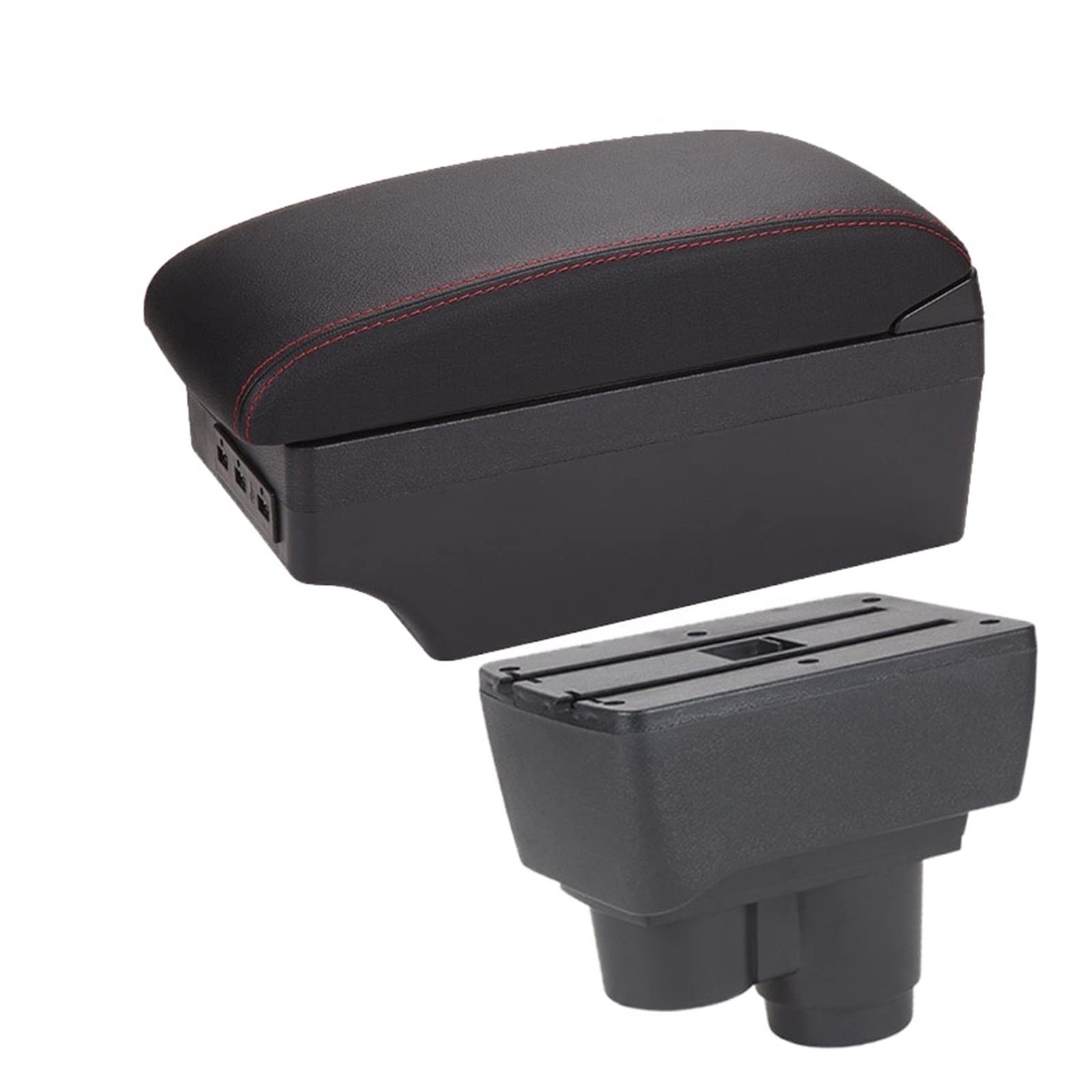 Baiqimv For Renault For Duster For Dacia Duster 2019-2022 Car Armrest Box Center Console Storage Box Decoration Accessories(A1 7USB)