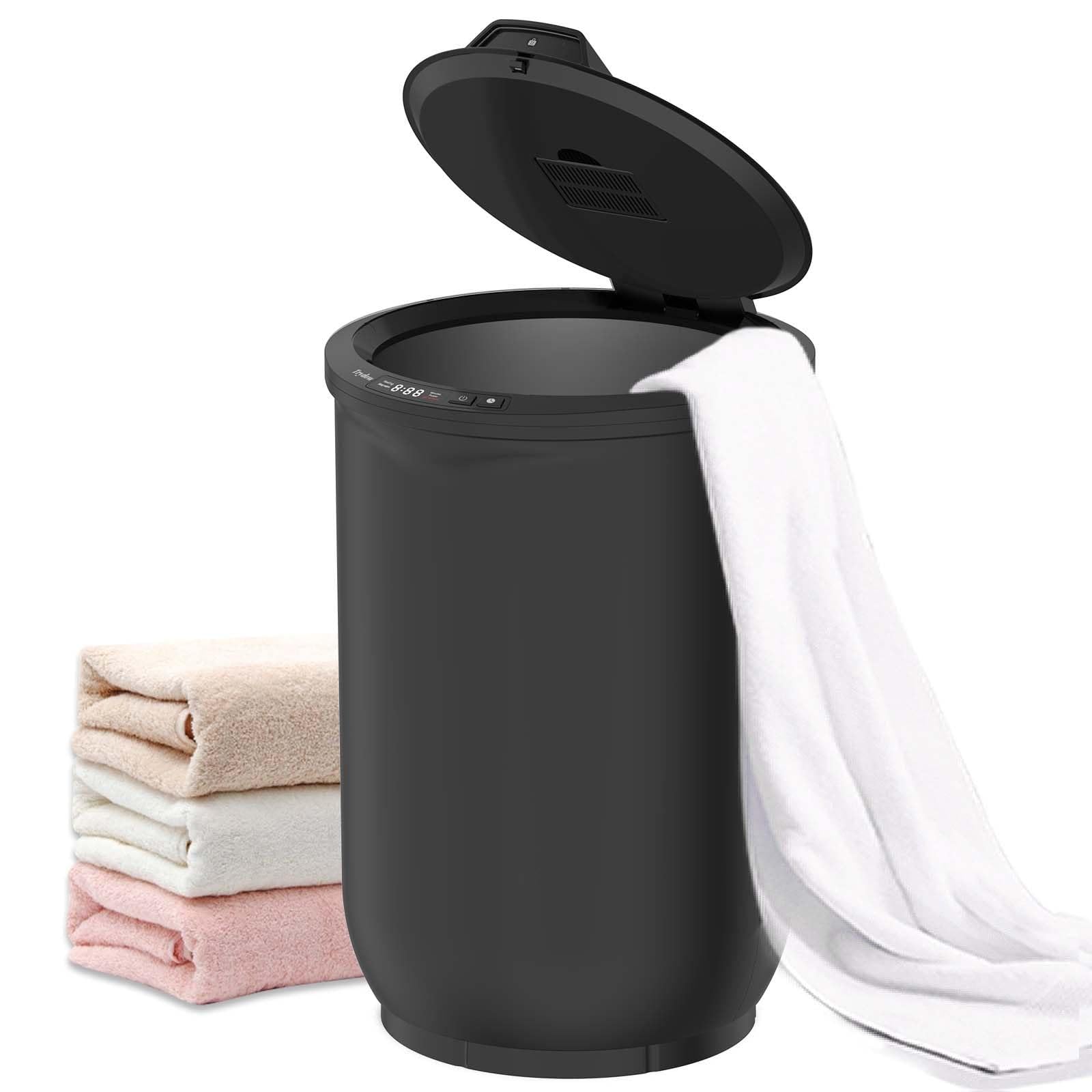 Ultra Large Capacity Towel Warmer Bucket, Rapid Heating with Timer, One-Button Digital Display Control, Safety Lock, Gifts for Him & Her, Auto Shut-Off, Fits 2 Large, Blanket, Bathrobe, Black