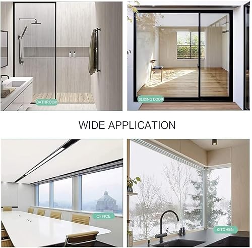 Miniatura 6 de LKXHarleya Película de seguridad transparente para ventana, inastillable, bloqueo UV, calcomanía protectora de vidrio para ventana, 23.62 x 39.37