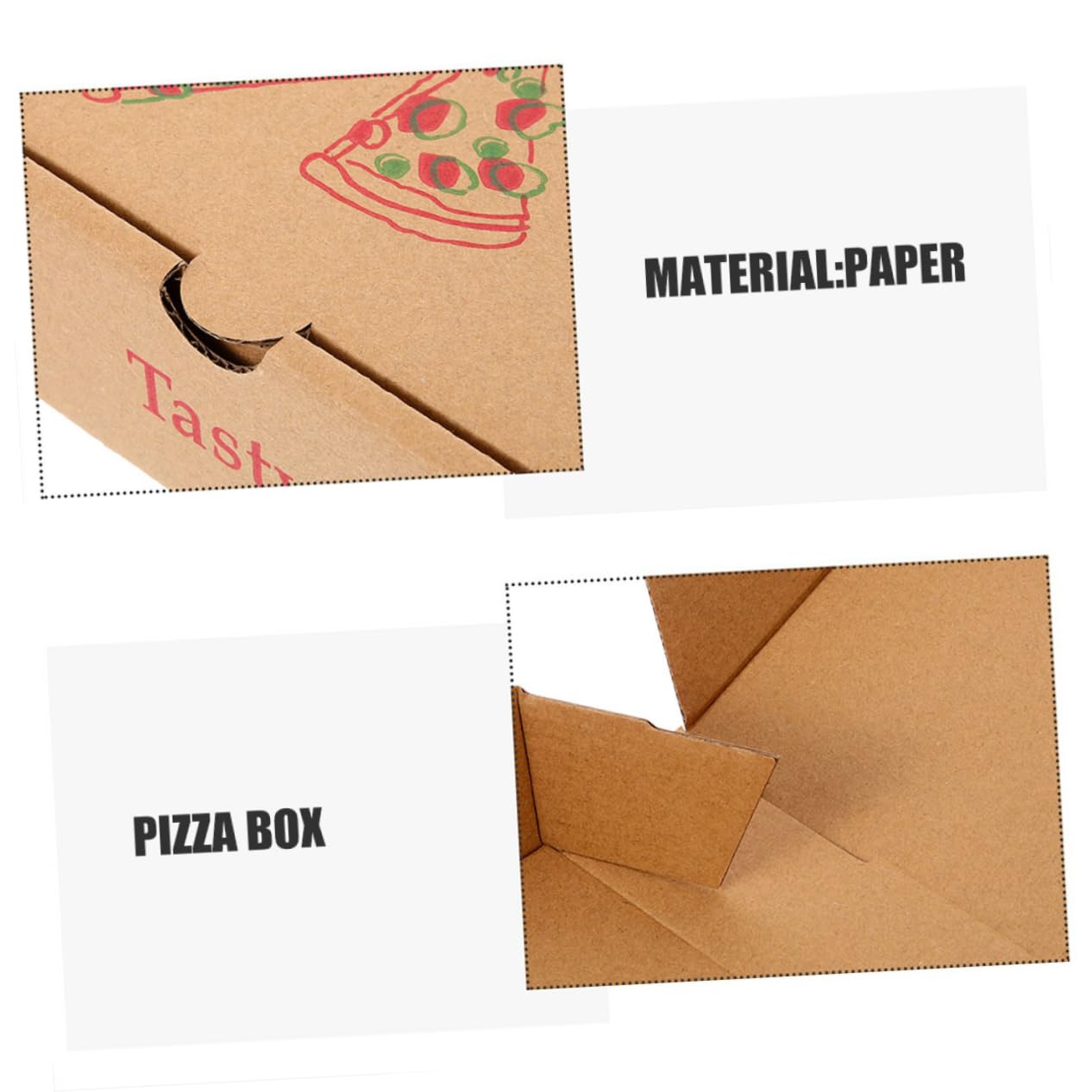 Hemobllo Cajas de Pizza de Cartón Corrugado Ideales para Almacenamiento y Envío de 7 Pulgadas 20 Papel Seguro para Alimentos para Fiestas y Takeout