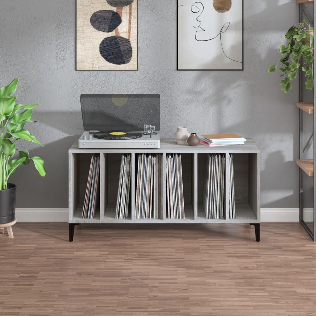 Sonoma szafka panelowa, szara, 100 x 38 x 48 cm, materiał drewnopochodny, trwała, winylowa, uniwersalna szafka do przechowywania do salonu, biura