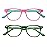 Outray Kids Computer Blue Light Blocking Glasses for Boys and Gilrs Age 3-12 Anti Eyestrain (Set Green+Pink/Green, 46)