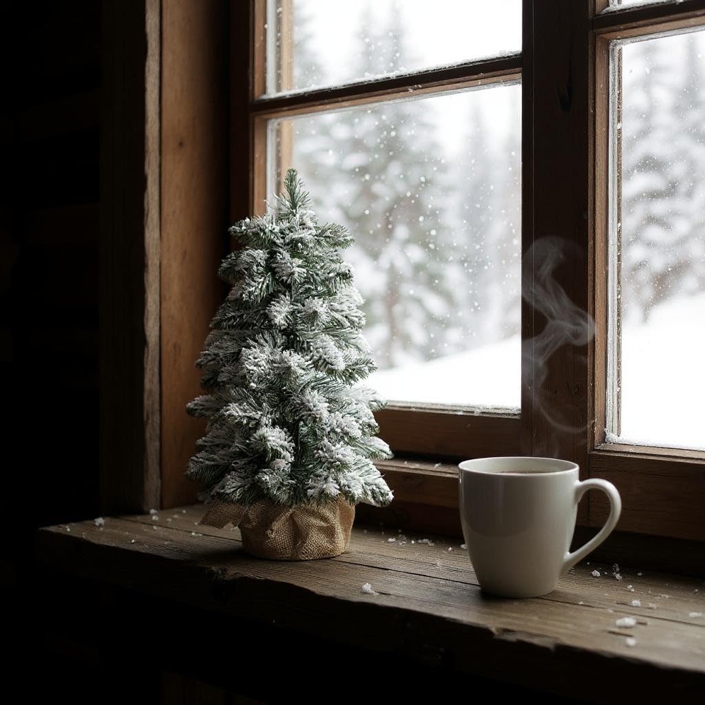 Creative Home Albero di Natale Artificiale Innevato con Effetto Neve | 40cm | Cono Piccolo Albero di Natale Salvaspazio | Alberi di Natale Piccoli per Tavolo, Ufficio | Regalo di Decorazione Fai-da-Te