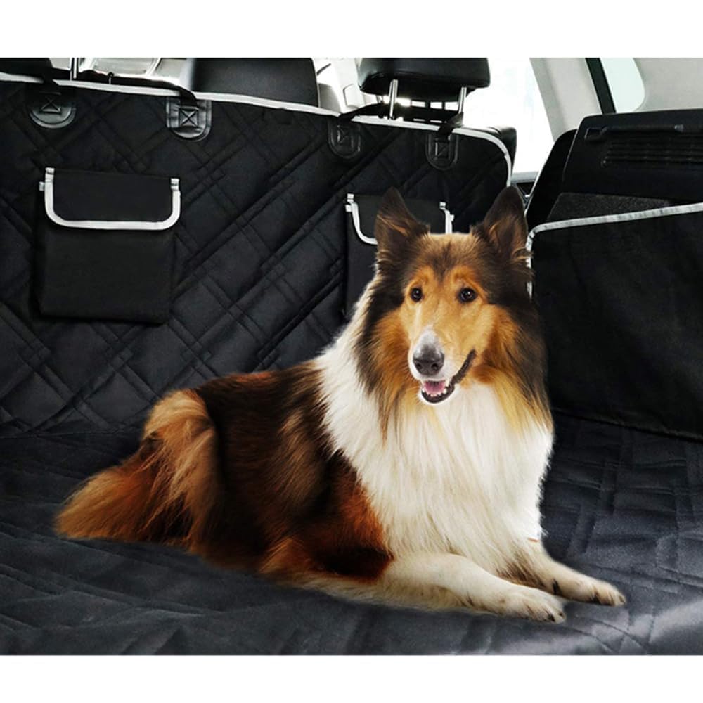 Auto Kofferraumschutz Hund Hundedecke, für FIAT 600 (364, 365) 2023-2024 Reißfeste und wasserdichte Kofferraum-Hundematte mit Seitenschutz