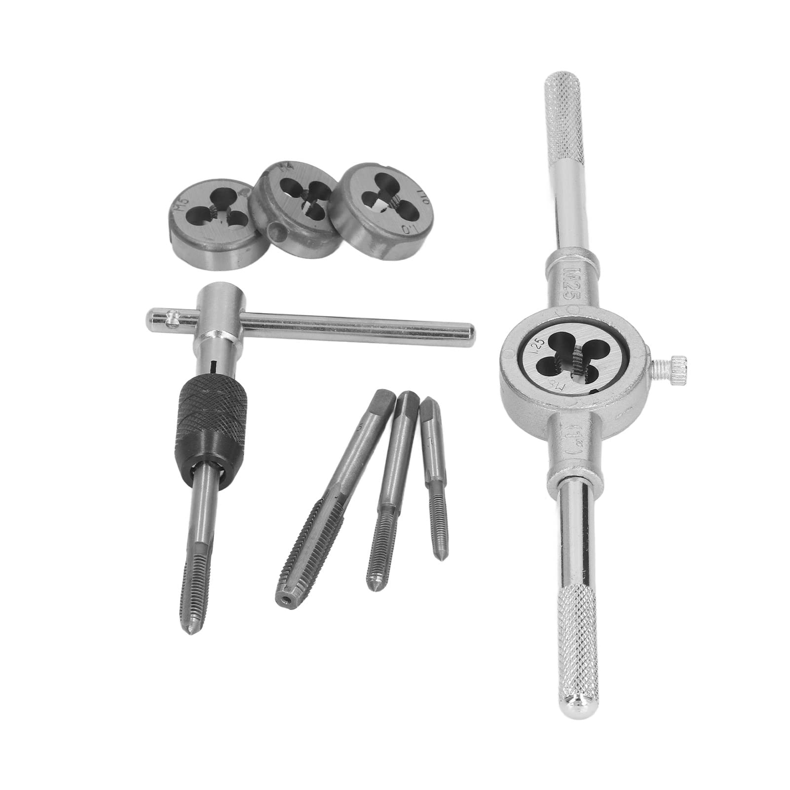 Set di 10 filiere per maschiatura in Acciaio M4 M5 M6 M8, Kit di Riparazione per Filettatura metrica