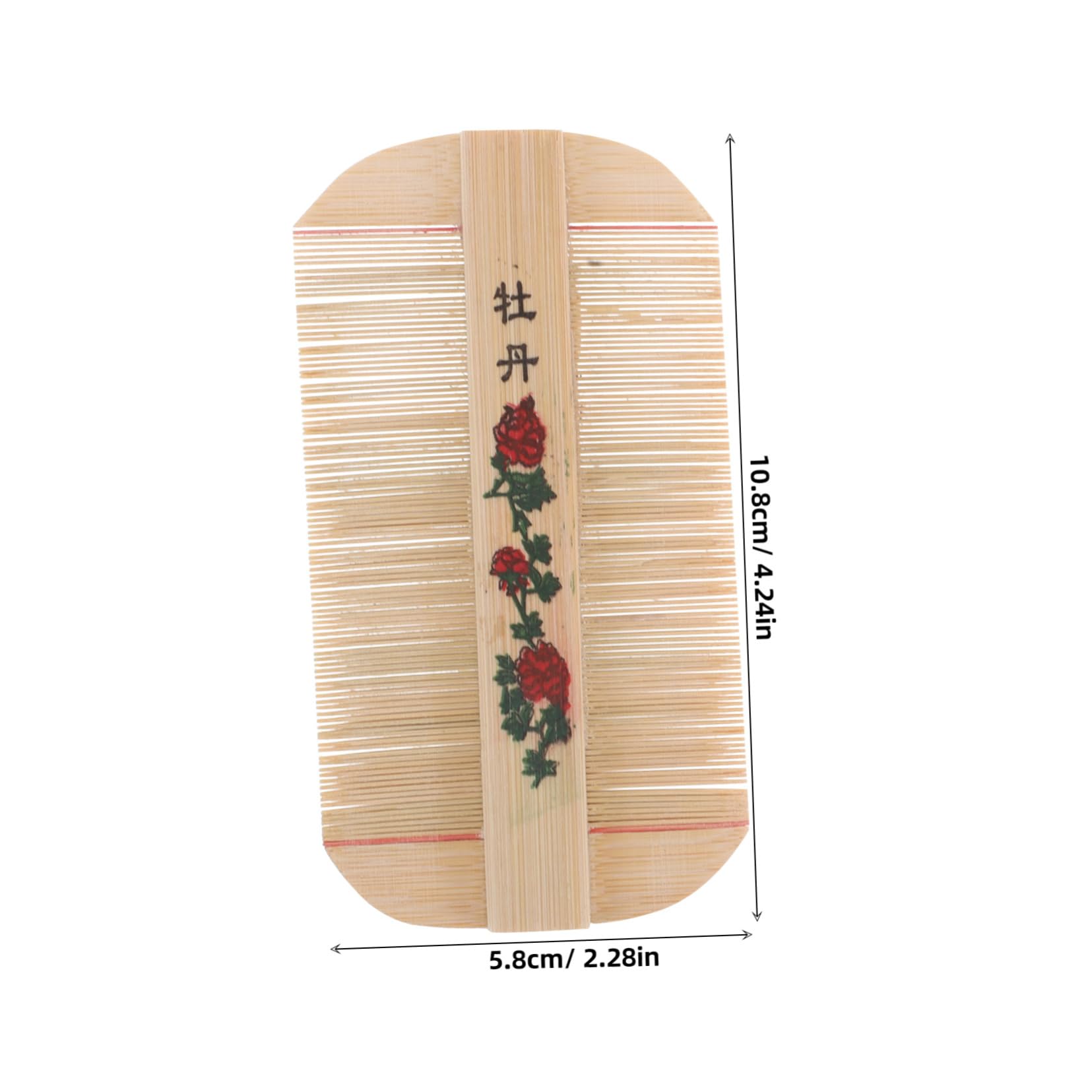 TOVINANNA Pet Grooming Tool Bamboo Dandruff Comb Fine Teeth Double-sided Hair Removal for Dogs Cats and Humans Scalp Massage