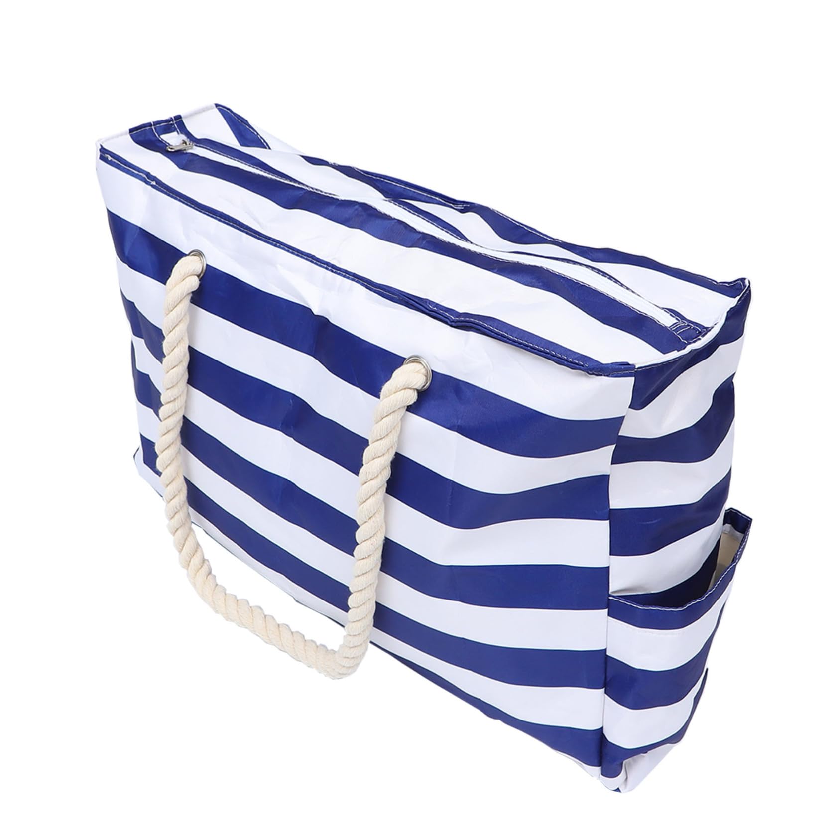 Abaodam Sac de Plage Toile Grand Imperméable Pochette Sac à Main Extérieur pour Activités Piscine Bleu