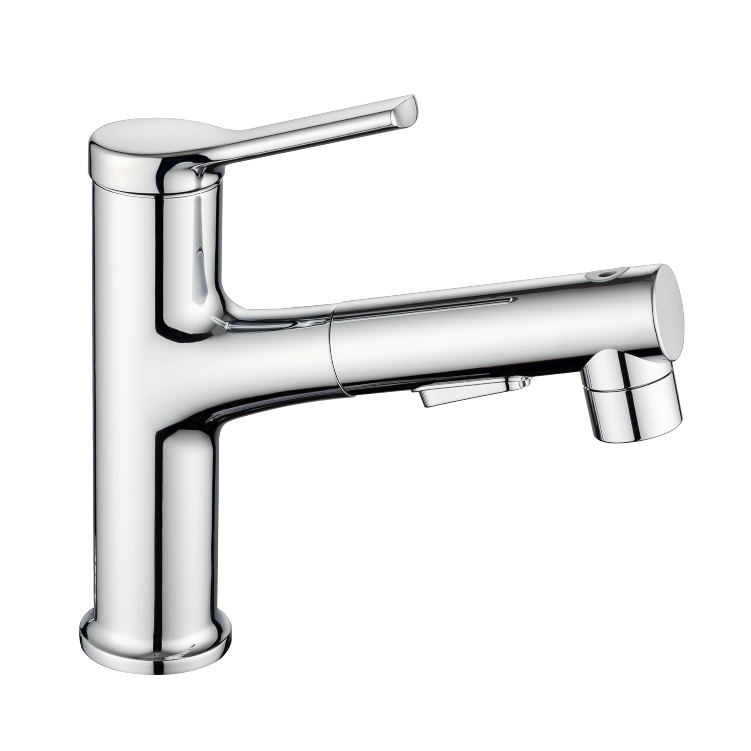 Robinet de salle de bain monotrou chrome poli pour un espace moderne unique