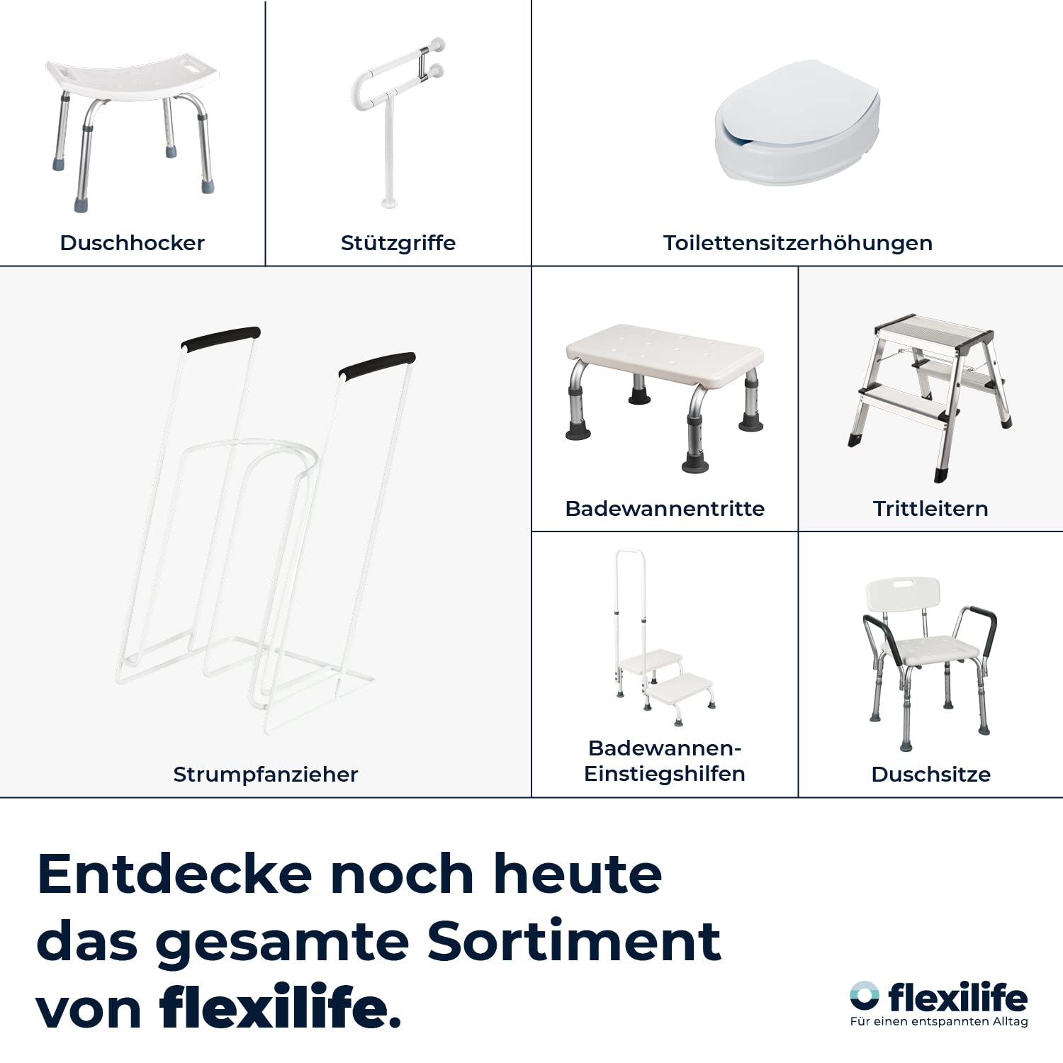 flexilife Toilettensitzerhöhung mit Deckel für Senioren - wahlweise 10cm o. 15cm - WC Sitzerhöhung Toilettenaufsatz Toilettenerhöhung (15 cm)