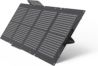 ECOFLOW Panneau Solaire Portable 110W pour Centrale Électrique, Chargeur Solaire Pliable Pouvant être Chaîné avec Support Réglable, Indice d'Étanchéité IP67, pour l'Extérieur, en Camping