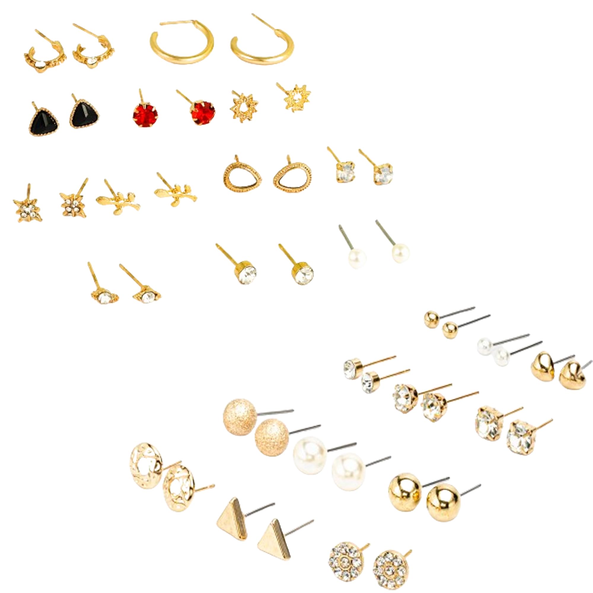 Fashion Frill Earrings For Women Fashion Gold Plated Stylish Studs Earring For Women Girls Love Gifts Trendy Earrings Combo Set (B0CX14BPS6) Amazon Price History, Amazon Price Tracker