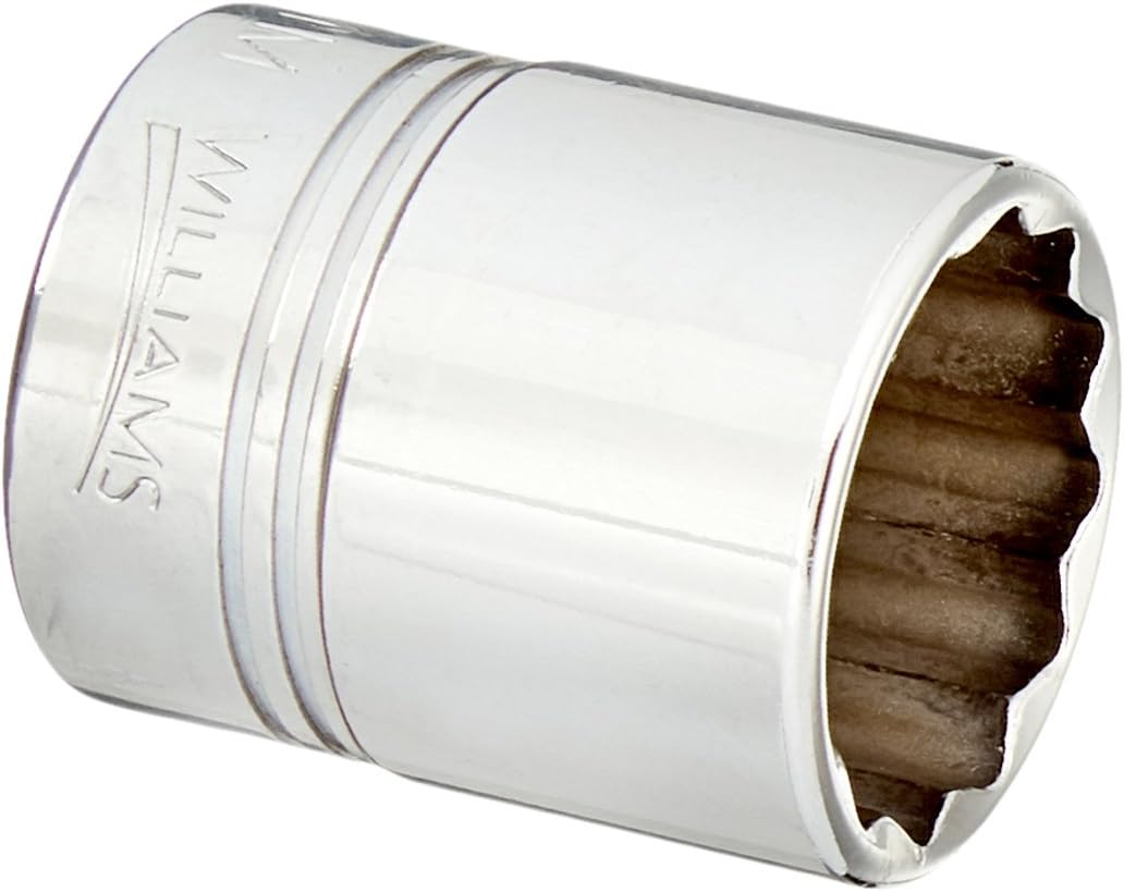Williams STM-1224 1/2 Drive Shallow Socket, 12 Point, 24mm