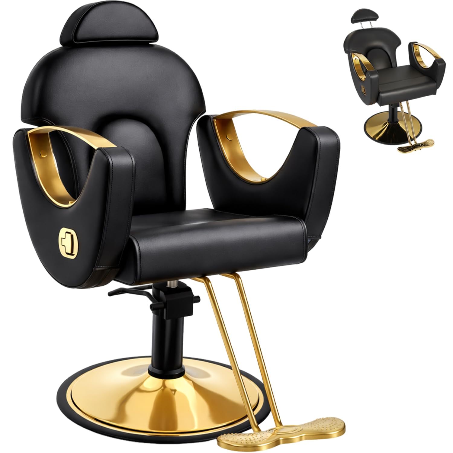 Reclining Salon Chair for Hair Stylist AWEPOPI