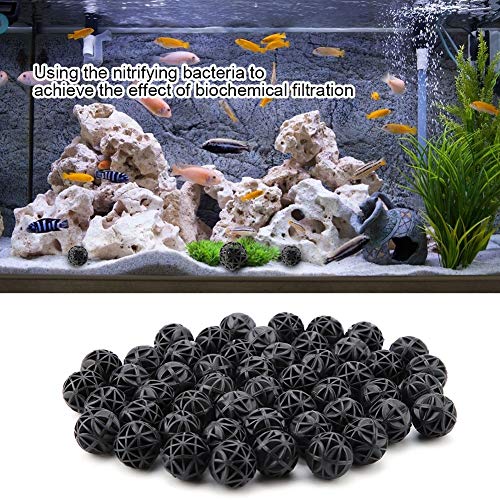 Aquarium Filter Material, 50Pcs Bio Balls Filter Media Fish Tank Biochemical Filter Material with Cotton for Fish Tank Pond(26mm) - Image 2