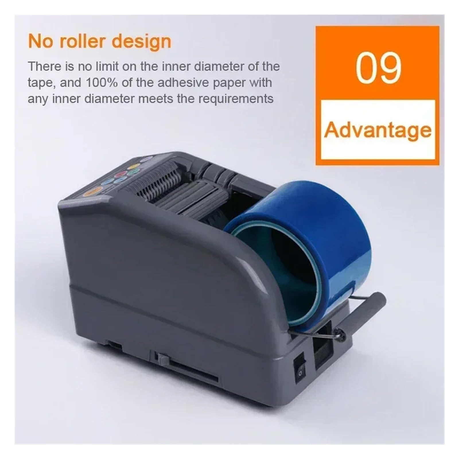Dispenser Nastro Adesivo, Dispenser automatico di nastro Tagliatrice elettrica di nastro adesivo Taglierina bifacciale Macchina imballatrice Taglio adesivo,Ottimo per Ufficio(220)