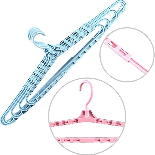 Miniatura 4 de Foshine Paquete de 4 perchas extra grandes para ropa grandes, hombros ajustables de 16.4 a 27.2 pulgadas, perchas resistentes para polos anchos,