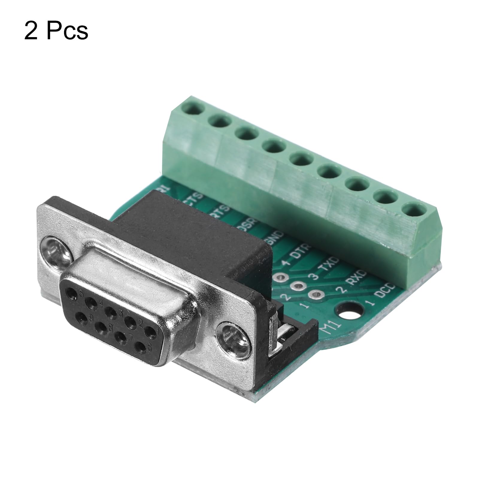QUARKZMAN 2 sztuki D-Sub DB9 złącze płyty breakout 9-pinowe 2-rzędowe żeńskie Rs232 adapter portu szeregowego do bezlutowych bloków zaciskowych