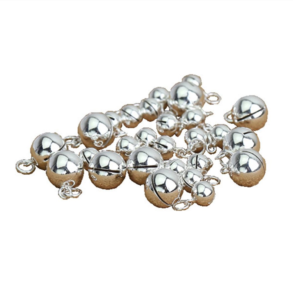 8 zawieszek ze srebra wysokiej próby, dzwonek, zawieszka, mała kulka, dzwonek, okrągłe dzwonki, 5 mm, 6 mm, 7 mm, 8 mm, Srebro szterlingowe, Gładki
