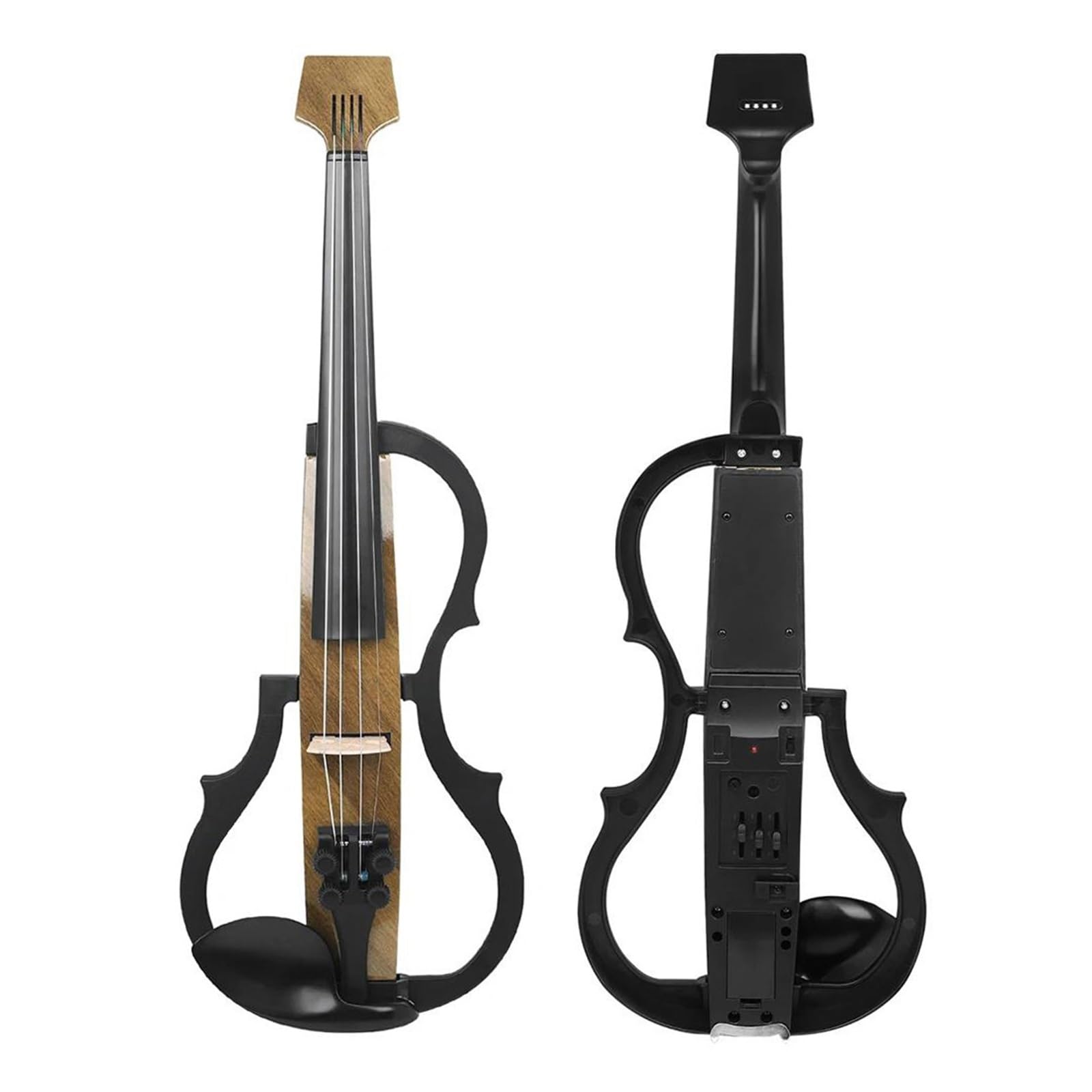 Violino Elettroacustico 4/4 Con Venature Del Legno Auricolari Silenziosi Per Elettroacustico Che Collegano Il Set Per Principianti Di (Violin)