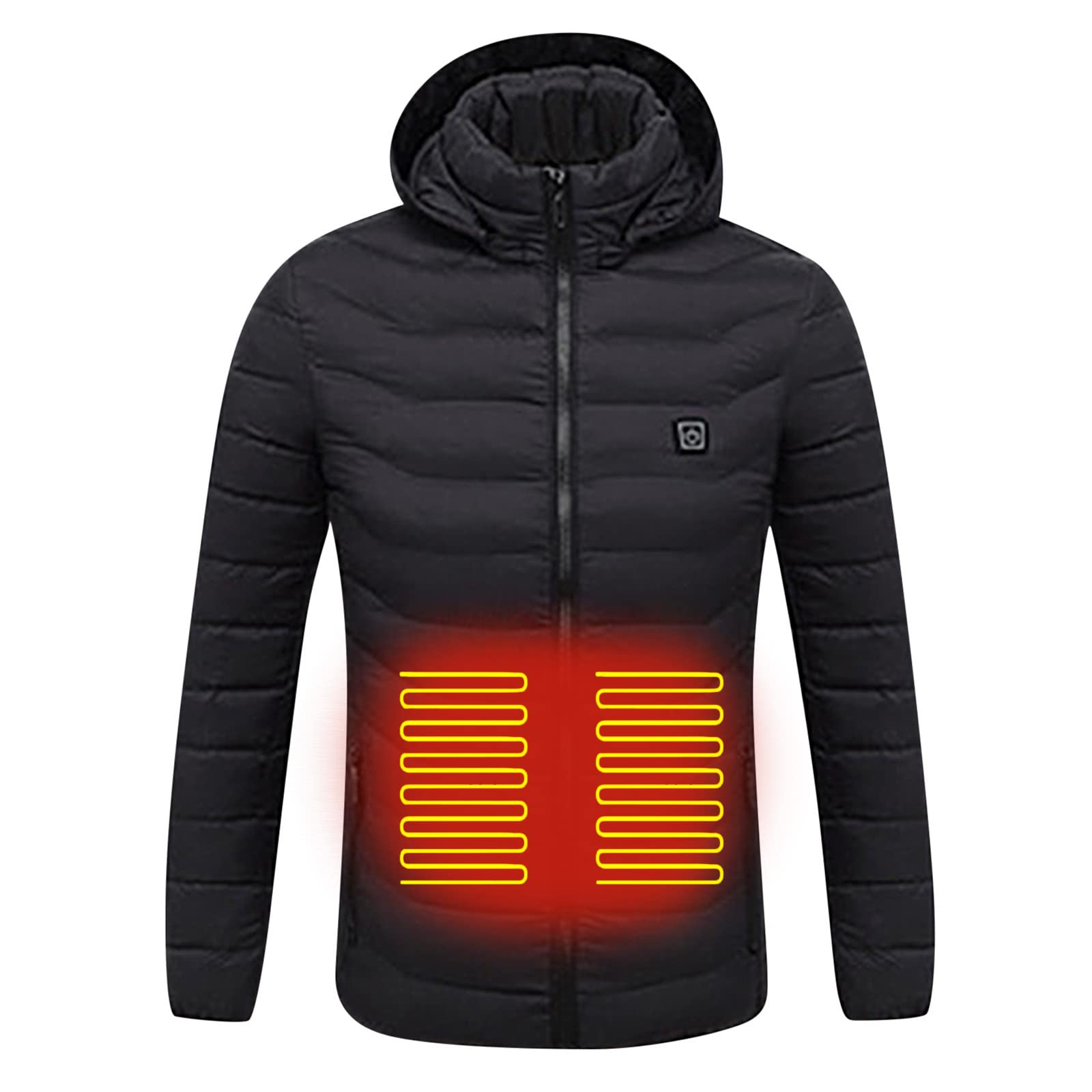 Generisch 2026 Zum Reiten Beheizte Kleidung Beheizter Mantel Via Outdoor Skifahren Angeln Damenmantel (Black, L)