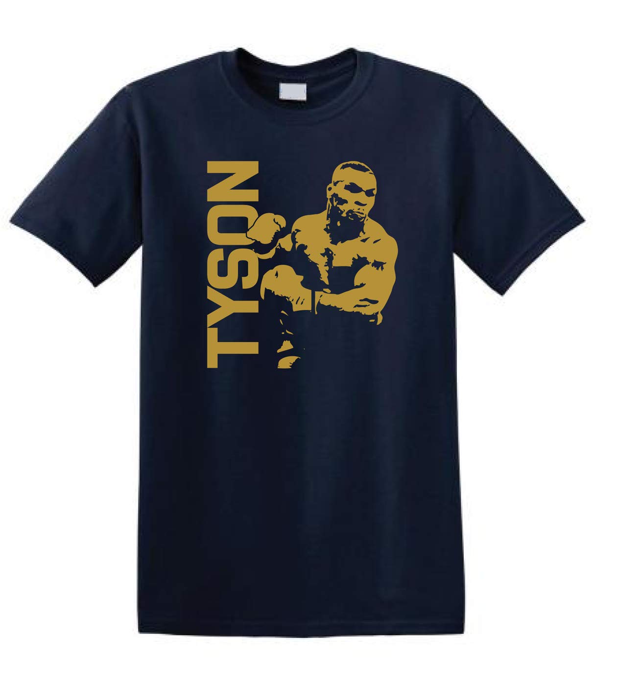 Revolutionary Tees Mike Tyson Boxing Heavyweight Iron Mike Legend Heavy Cotton t-Shirt? Navy Blue