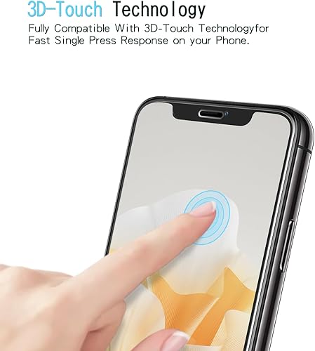 Miniatura 3 de KAREEN Paquete de 2 protectores de pantalla para iPhone 11, iPhone XR película de vidrio templado de 6.1 pulgadas, dureza 9H, antiarañazos, sin