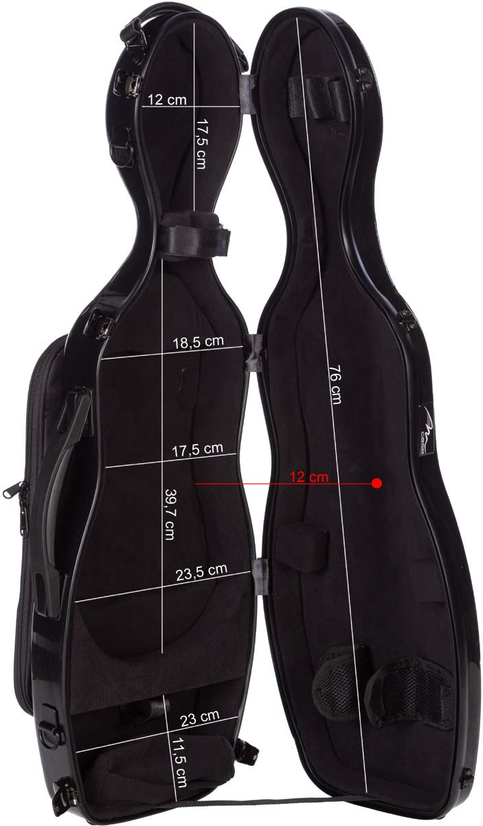 Custodia per violino Fiberglass Steel Effect 4/4 black M-Case