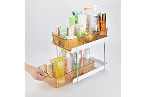 2 Tier Sliding Baskets for Under The Sink Organization