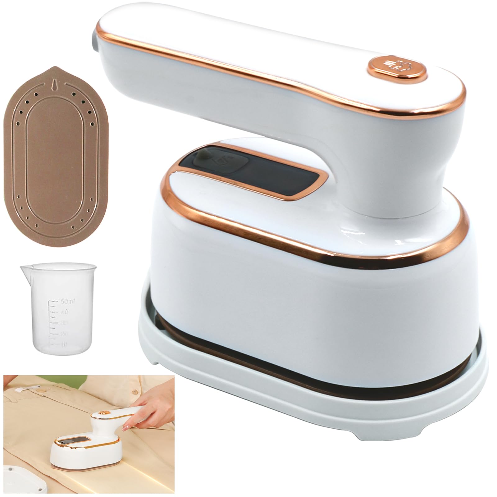 EMAGIE Plancha de Vapor Portatil - 10 Minutos Plancha de Vapor 100 ML Gran Capacidad Plancha de Vapor para Ropa Desinfecta la Ropa y Los Tejidos y Elimina Los OloresIdeal para Viajar y Acampar
