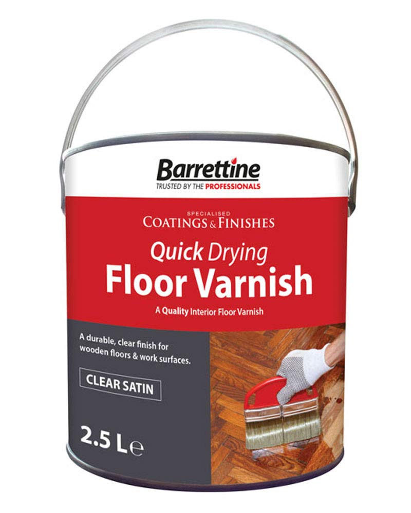 FLOOR VARNISH BARRETTINE CLEAR SATIN WOOD WOODEN 2.5L