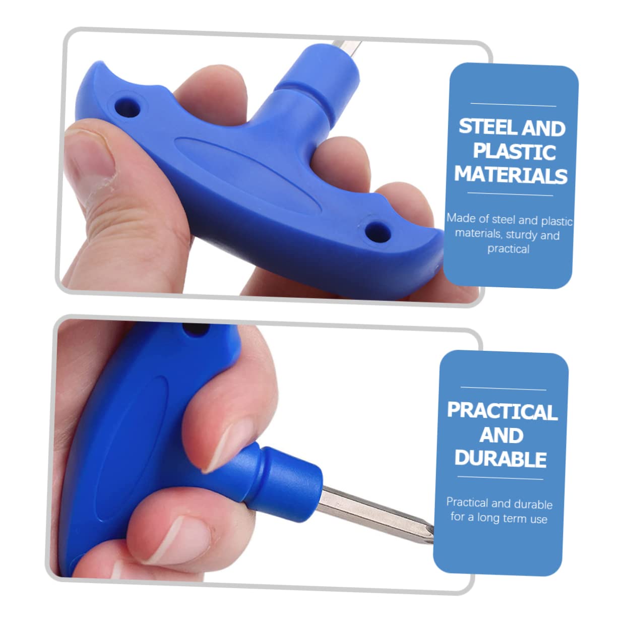 BESPORTBLE 2sets Golf Club Repair Wrench Set Portable Small T-shaped Wrench for Golfing Plastic Handle Lightweight Golf Accessory 2pcs*2