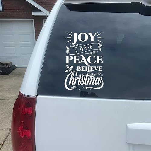 Calcomanía de vinilo para automóvil Feliz Navidad ya Animal 7 pulgadas impermeable calcomanía para autos portátiles puertas de pared calcomanías