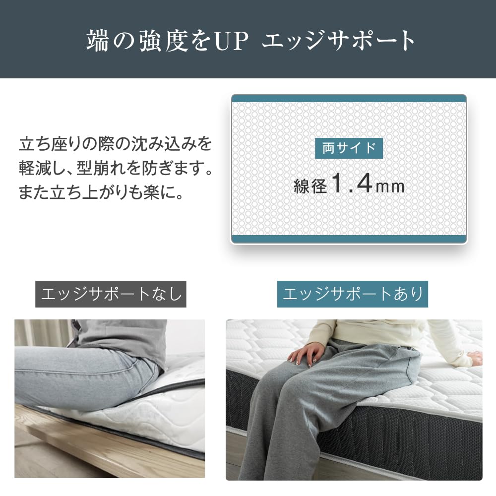 Amazon.co.jp: タンスのゲン マットレス シングル 極厚21㎝【超高密度