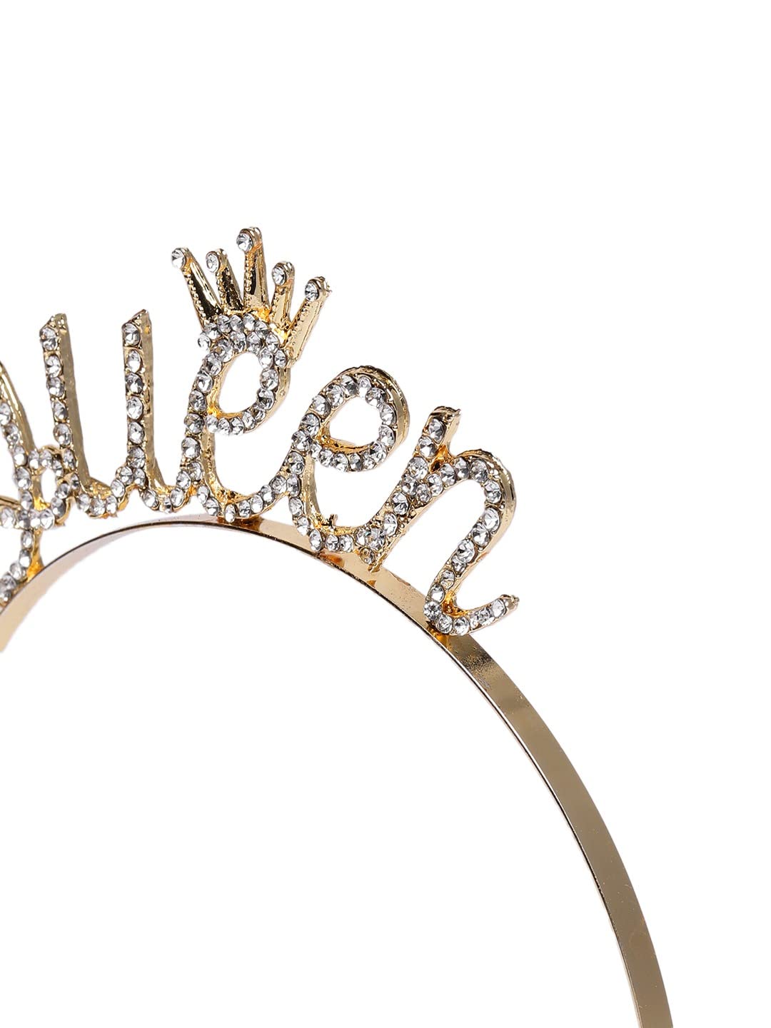 AccessHer Women Gold-Toned Embellished Queen Hairband (B09X5TFWRM) Amazon Price History, Amazon Price Tracker