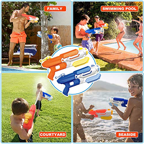 Scientoy Water Gun , 2 Pack Water Guns for Kid , Squirt Guns 1200CC High Capacity &30-35 Feet Shooting Range, Gifts for Children & Adult Summer Swimming Pool Beach Water Fighting Party